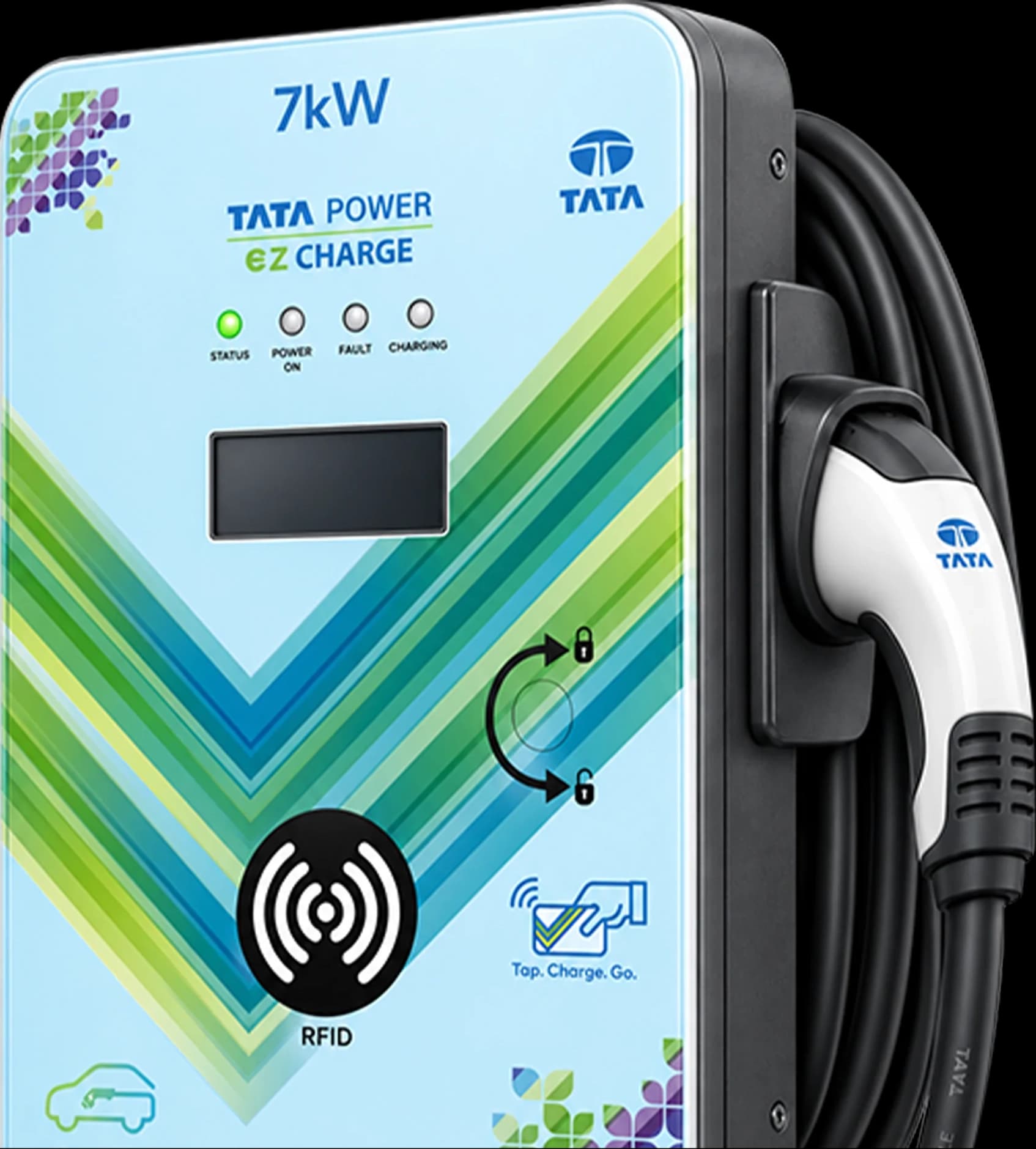 The same charger enclosure in Tata Power livery